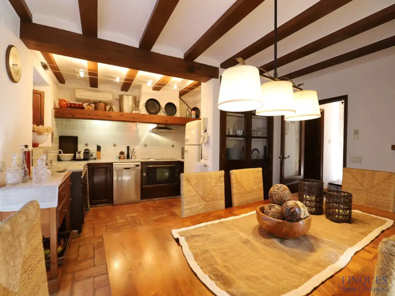 Cuina de Finca rústica en venda en Santa Cristina d'Aro amb Aire condicionat, Calefacció i Jardí privat