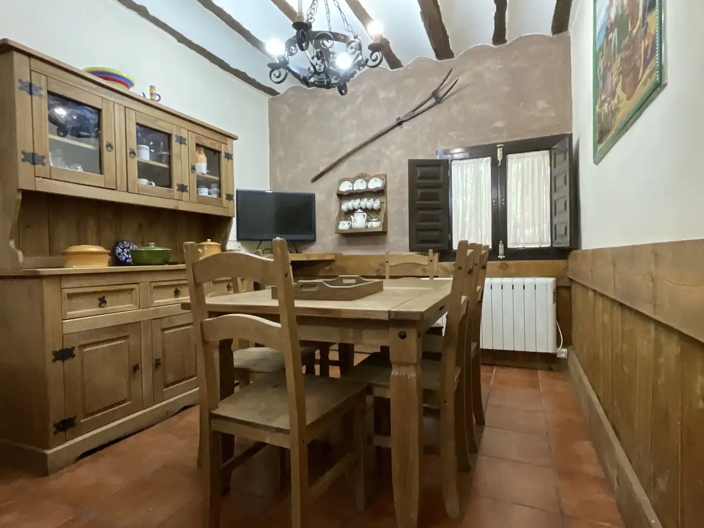 Dining room of Country homes for sale in Bobadilla  with Parquet flooring, Terrace and Storage room