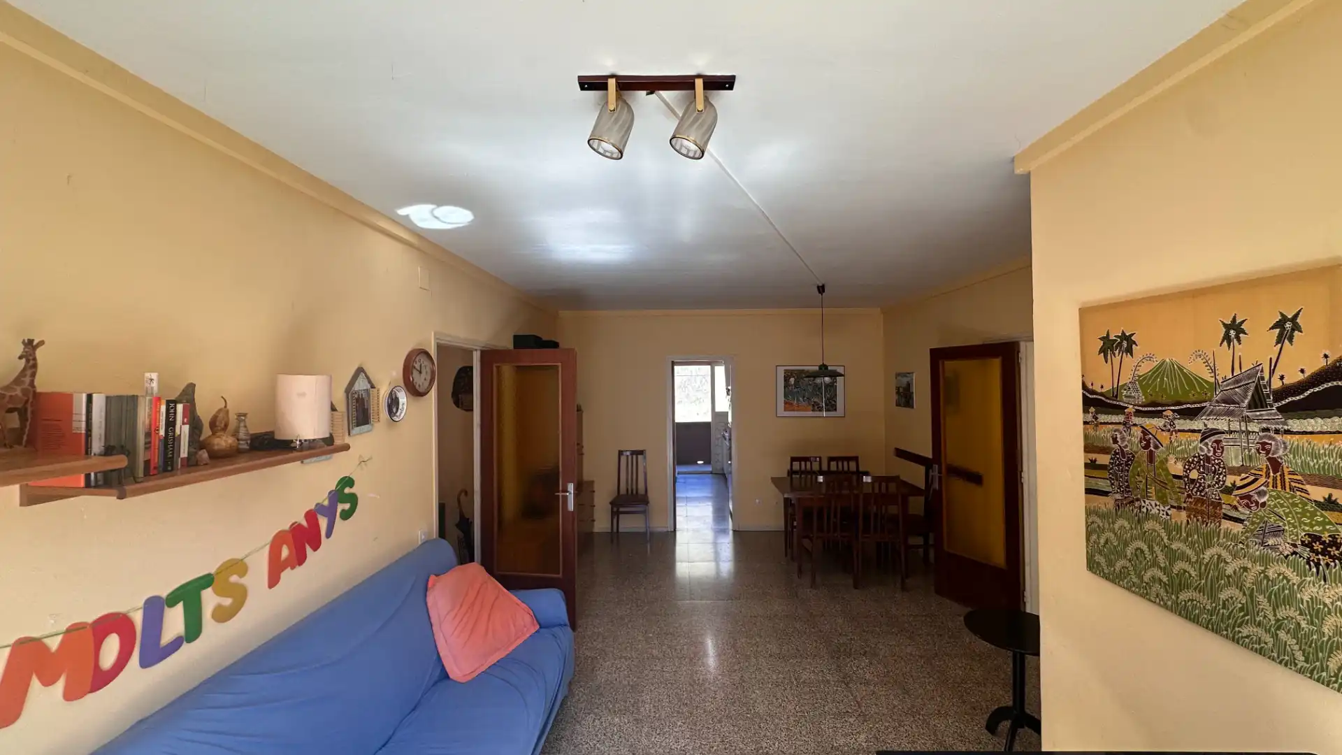 Living room of Flat for sale in Ribes de Freser  with Terrace, Furnished and Oven