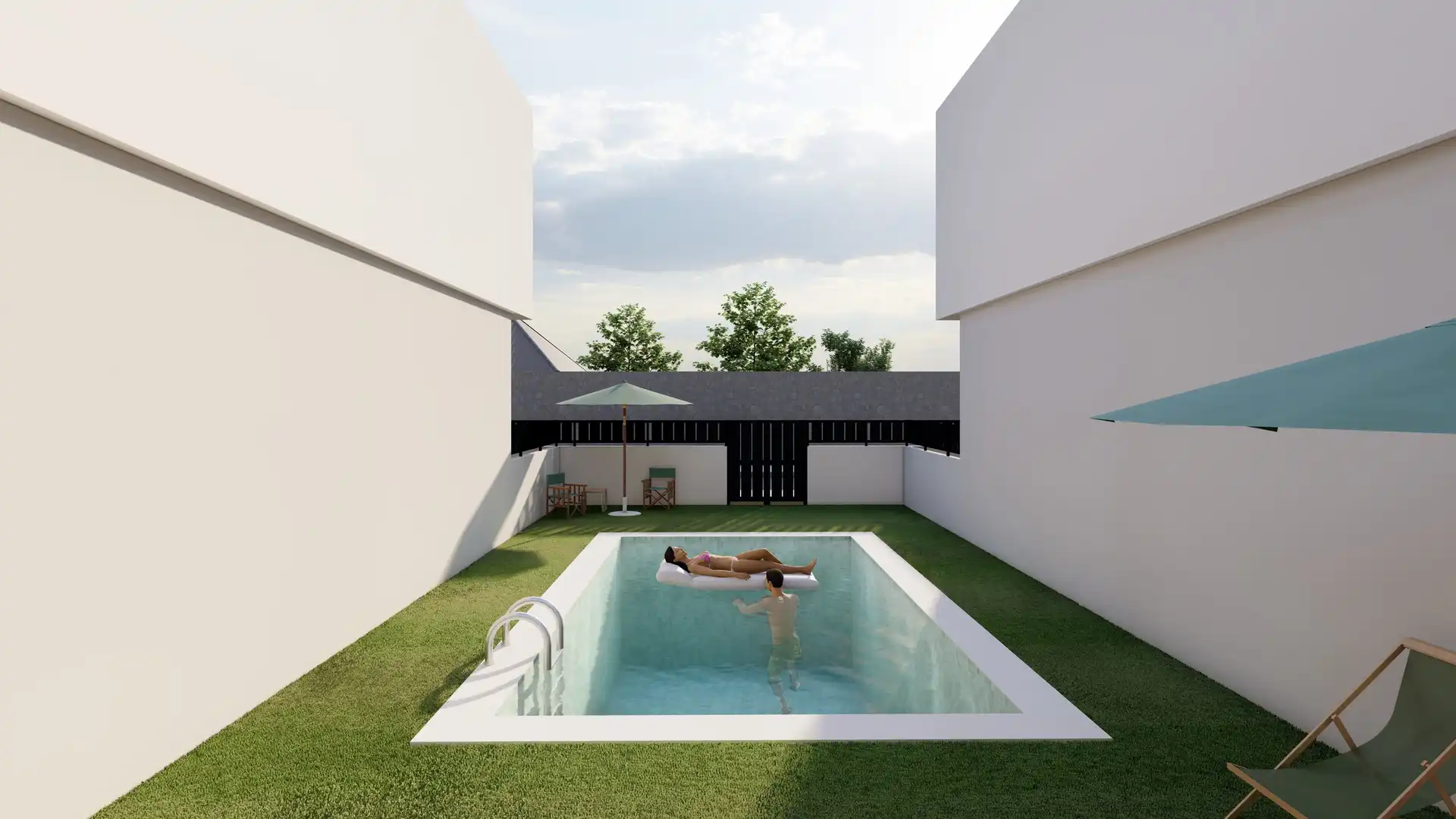 Piscina de Casa adosada en venta en Polop con Terraza, Trastero y Horno