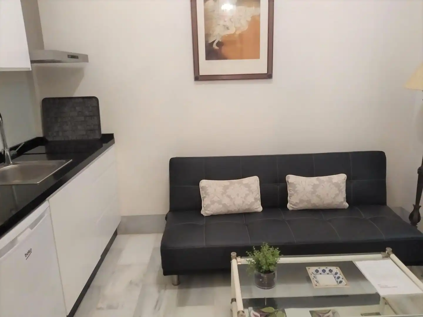 Sala de estar de Apartamento de alquiler en Málaga con Aire acondicionado y Amueblado