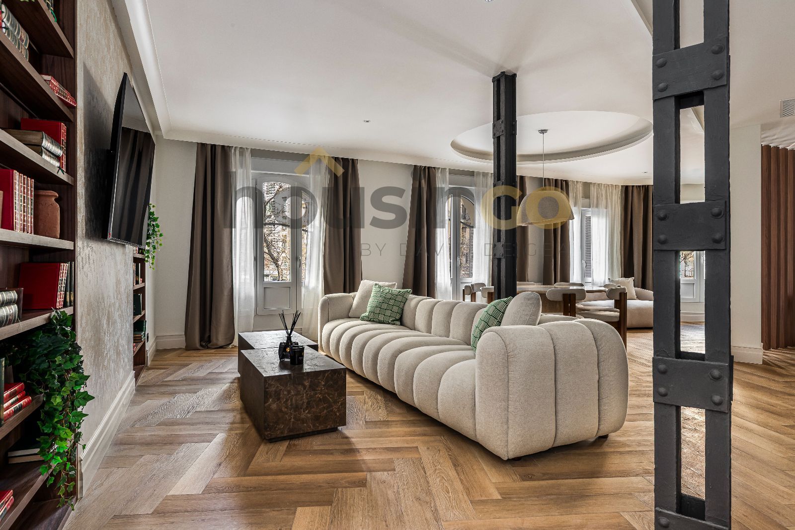 Wohnzimmer von Wohnung zum Verkauf in  Madrid Capital mit Klimaanlage, Heizung und Möbliert