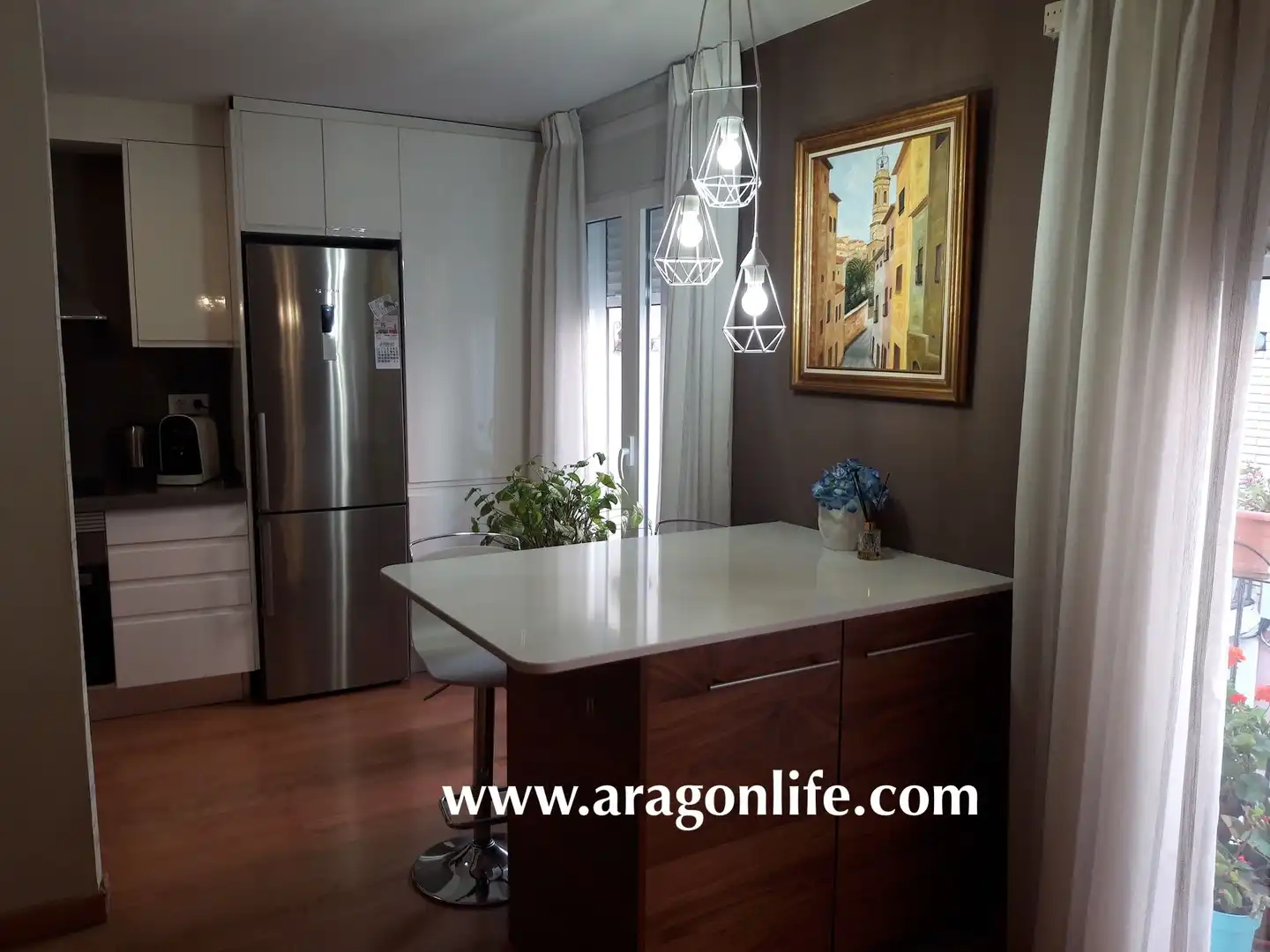 Comedor de Casa o chalet en venta en Caspe con Aire acondicionado, Parquet y Amueblado