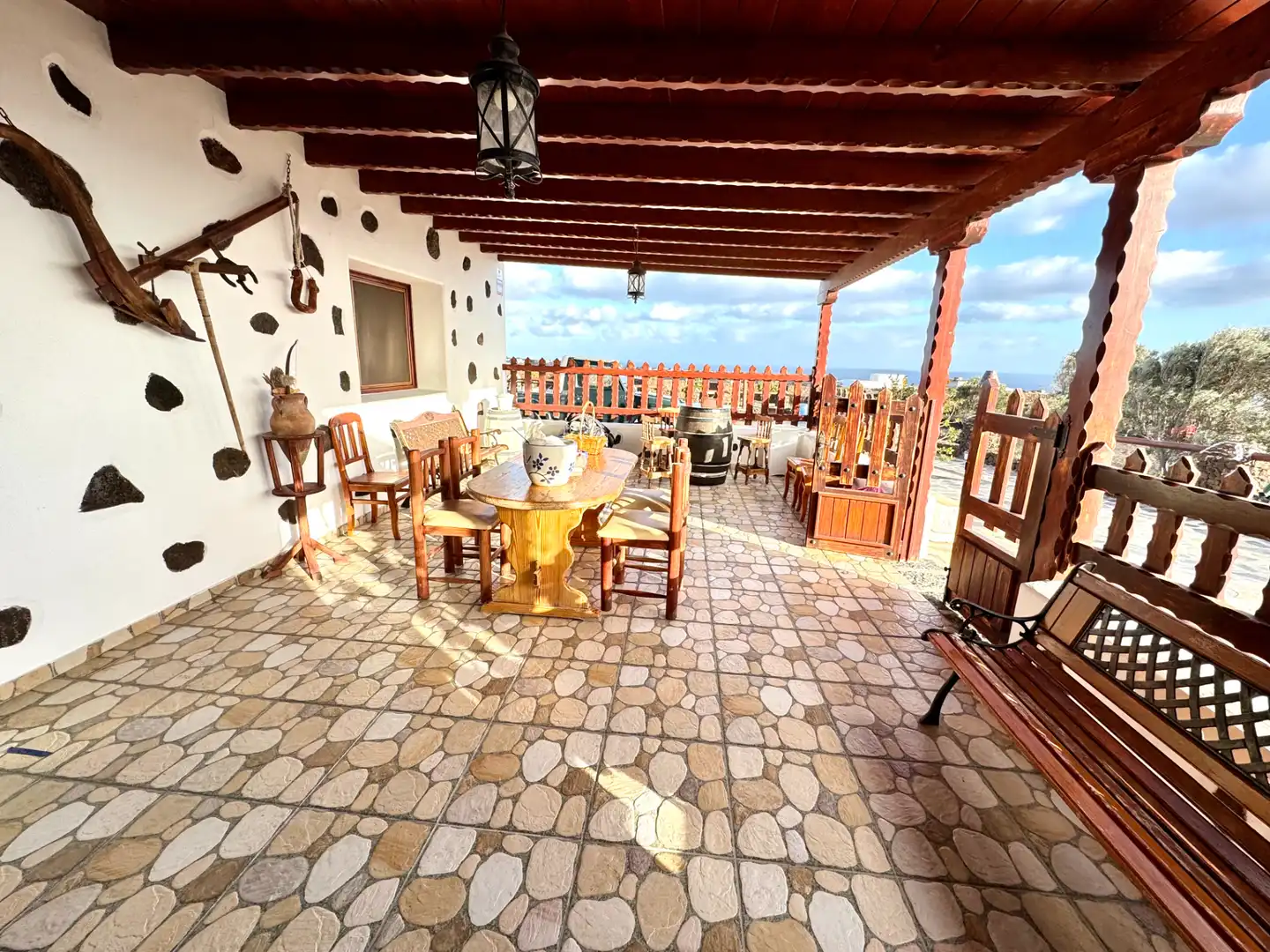 Terrasse von Country house zum Verkauf in Tías mit Privatgarten, Terrasse und Möbliert