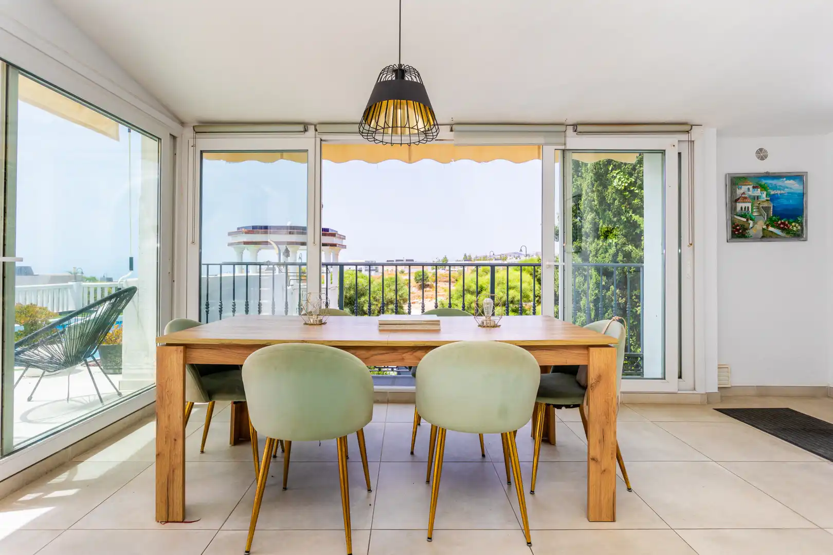 Dining room of Houses for sale in Mijas  with Air Conditioner, Private garden and Terrace