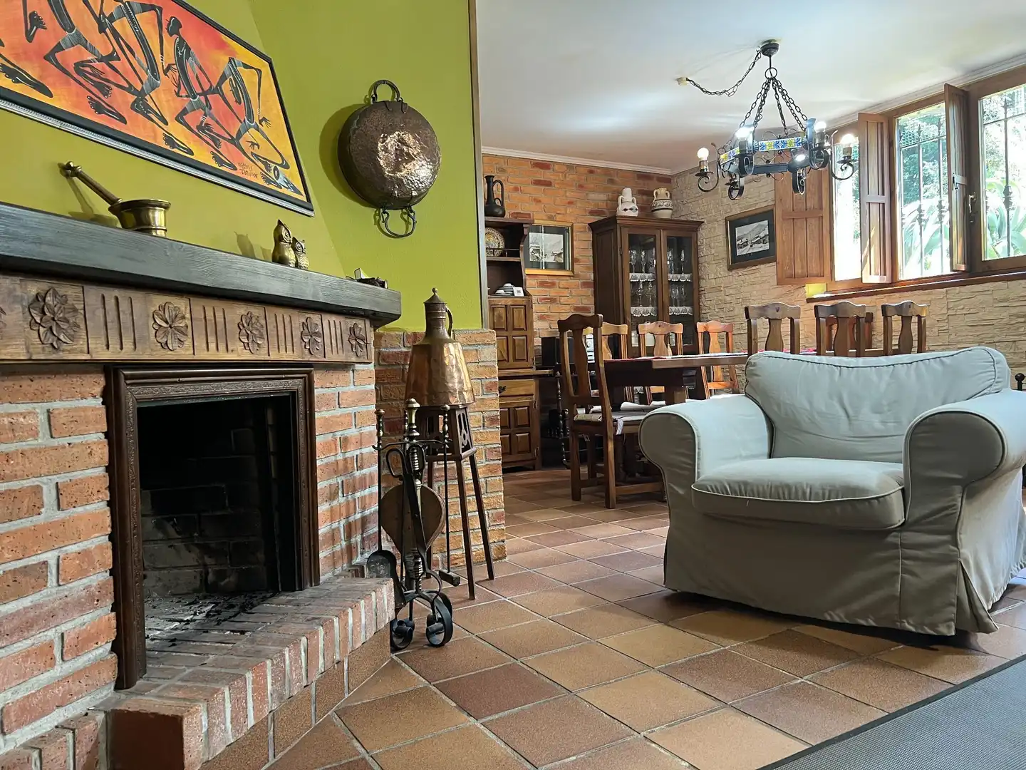 Sala de estar de Casa o chalet en venta en Cangas de Onís con Calefacción, Jardín privado y Amueblado
