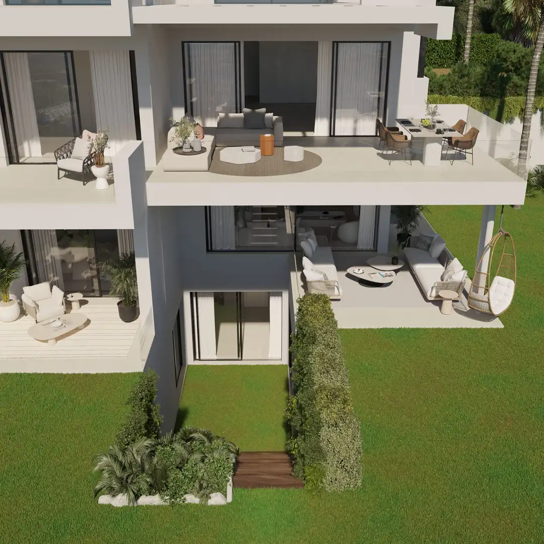 Terraza de Apartamento en venta en Benahavís con Aire acondicionado, Calefacción y Jardín privado