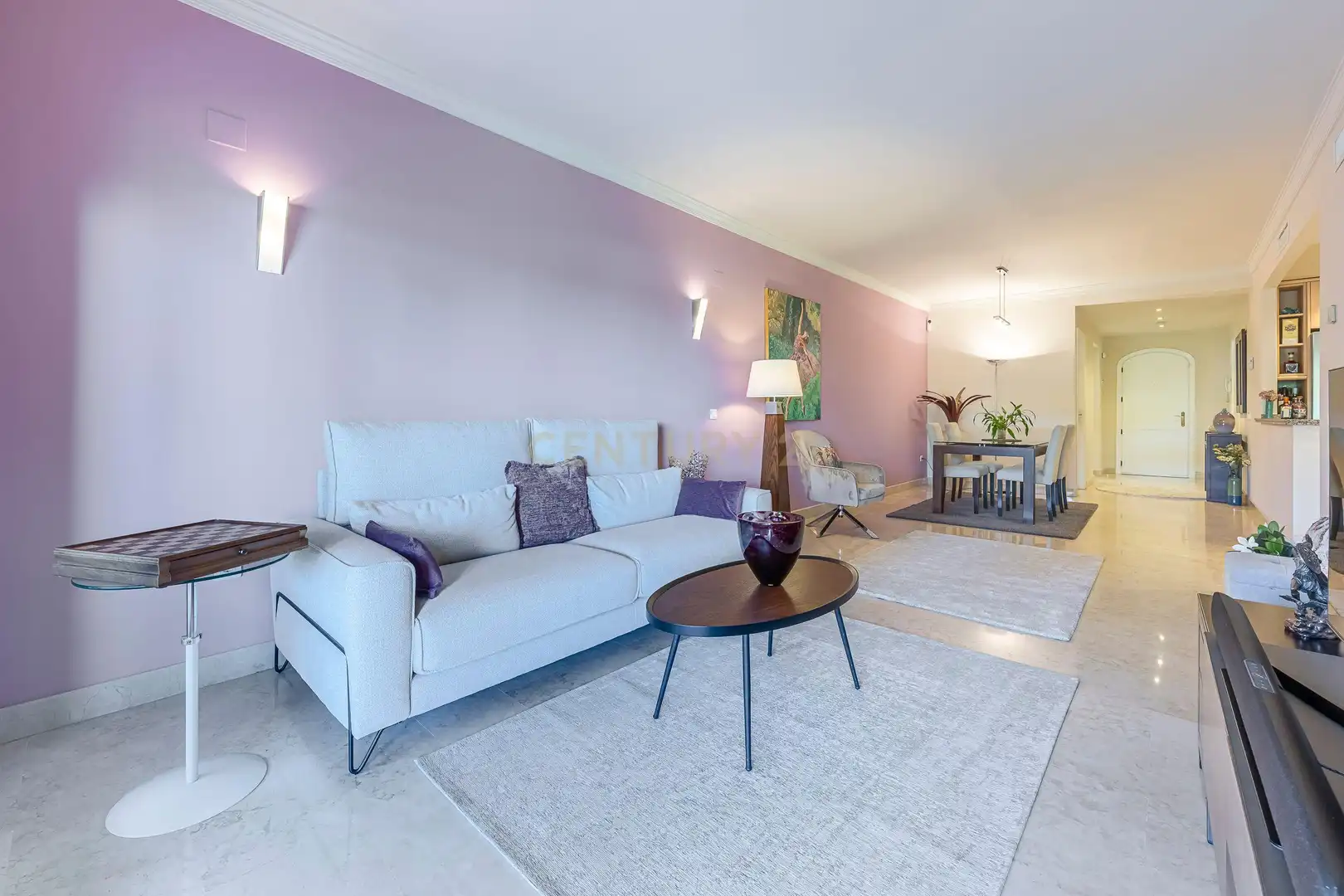 Living room of Apartments for rent in Marbella  with Air Conditioner, Private garden and Washing machine