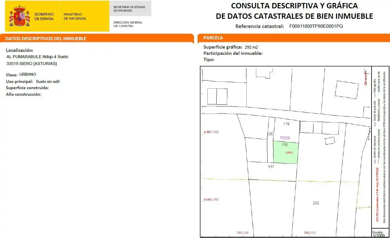 Terreno en venta en Siero