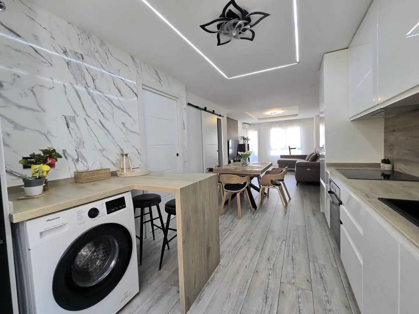 Kitchen of Flat for sale in Málaga  with Air Conditioner, Terrace and Storage room