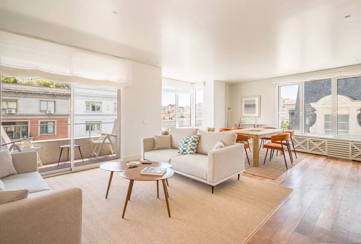 Living room of Flat to rent in  Madrid Capital  with Air Conditioner, Heating and Terrace