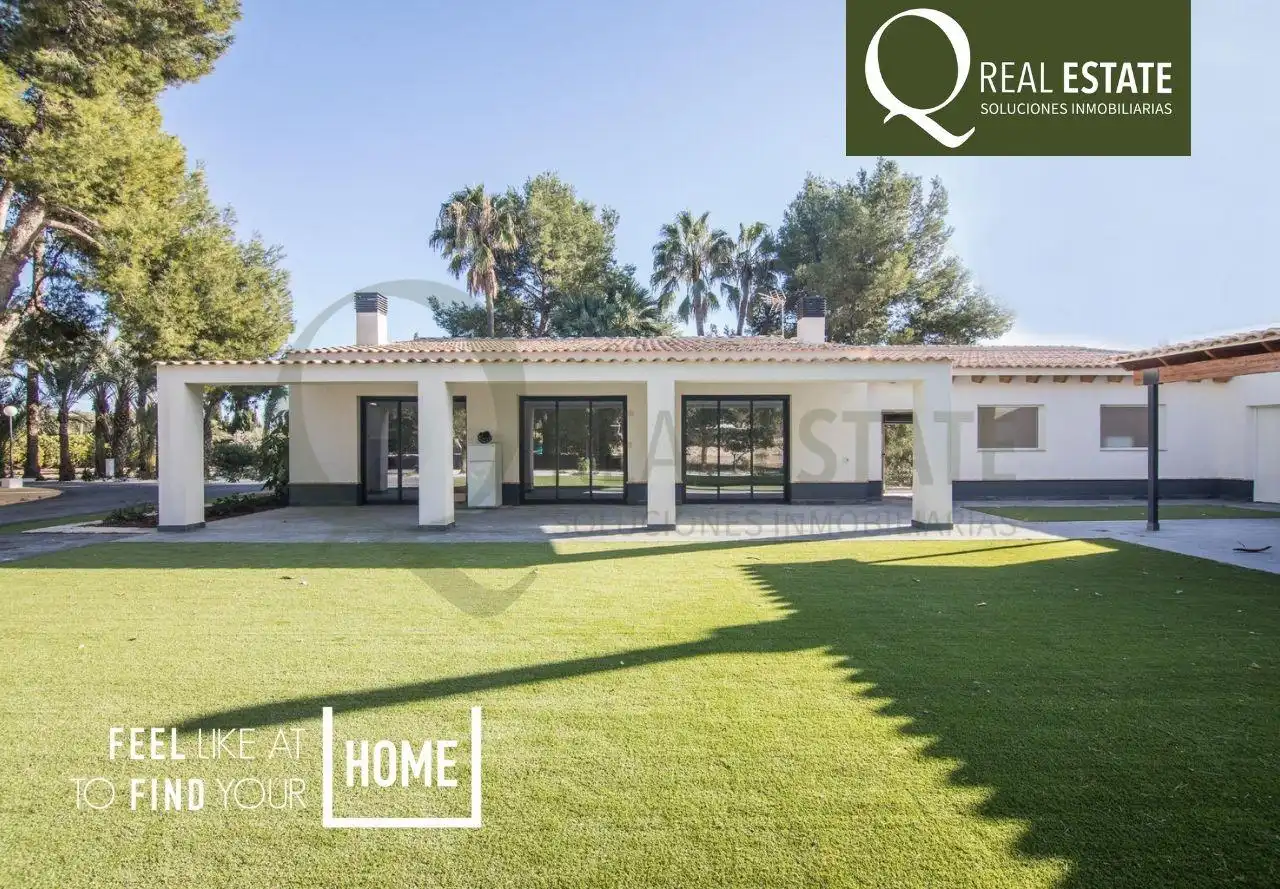 Vista exterior de Casa o chalet en venta en Mutxamel con Calefacción, Jardín privado y Terraza