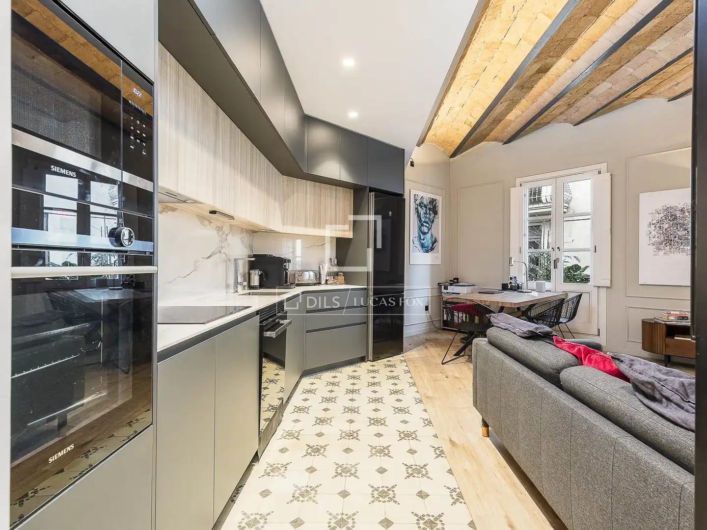 Kitchen of Attic for sale in Barcelona  with Air Conditioner, Heating and Parquet flooring