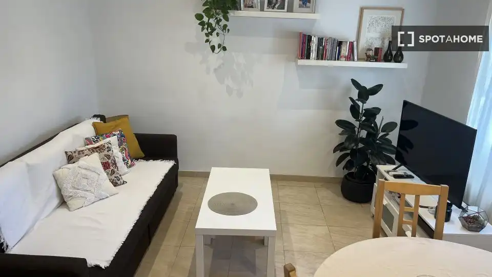 Sala de estar de Piso de alquiler en  Madrid Capital con Aire acondicionado, Calefacción y Amueblado