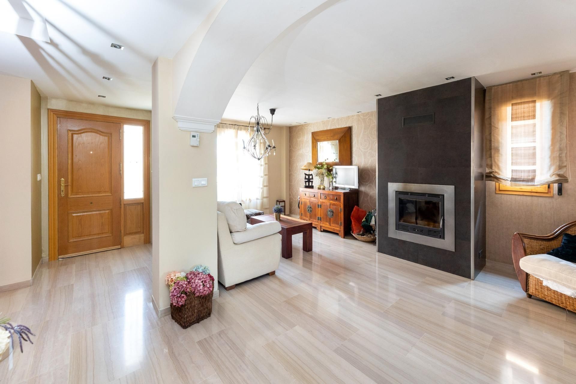 Living room of Single-family semi-detached for sale in Huétor Vega  with Air Conditioner, Heating and Private garden