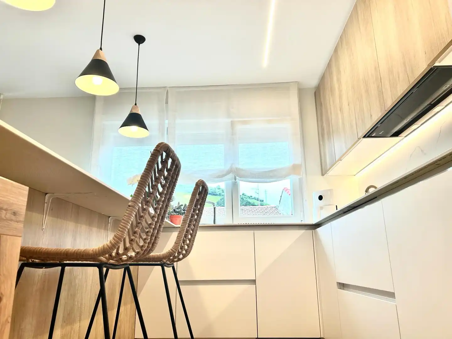 Cocina de Piso en venta en Santurtzi  con Calefacción, Parquet y Amueblado