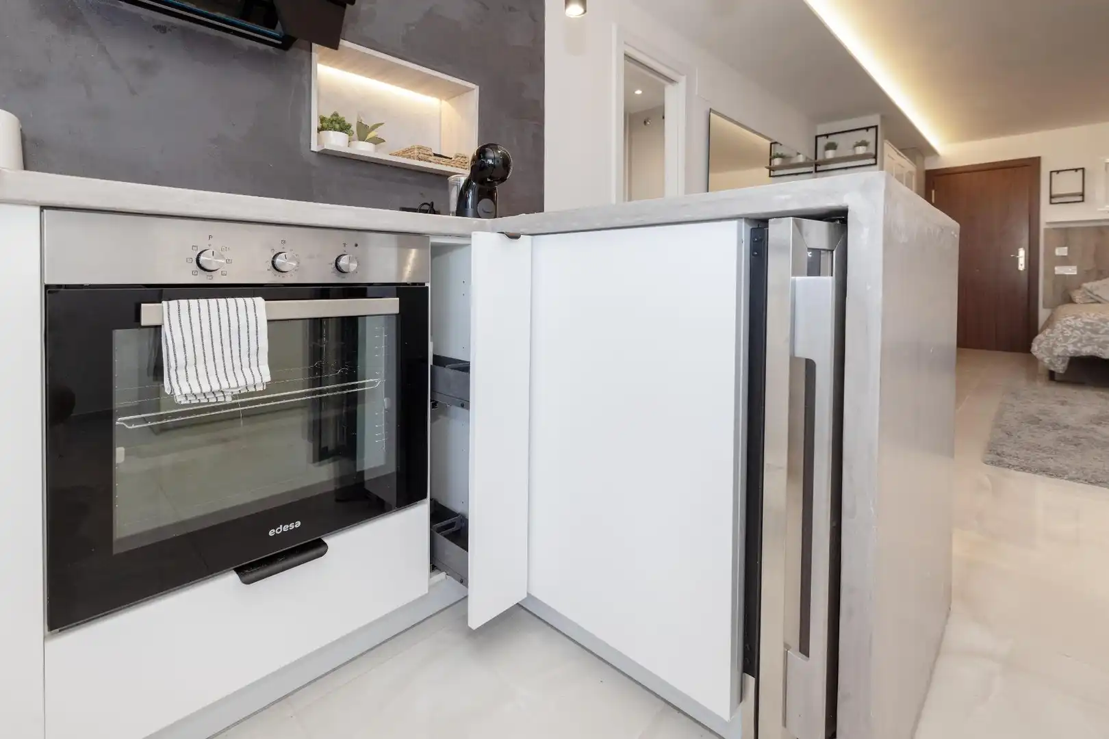 Küche von Wohnung zum Verkauf in Mijas mit Privatgarten und Gemeinschaftspool