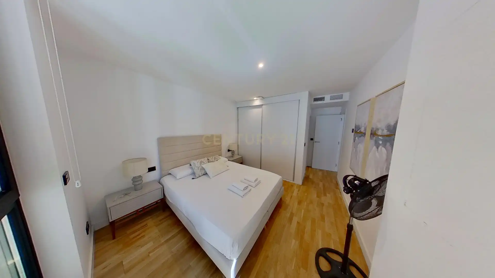 Habitación de Apartamento de alquiler en Málaga con Aire acondicionado, Lavadora y Microondas