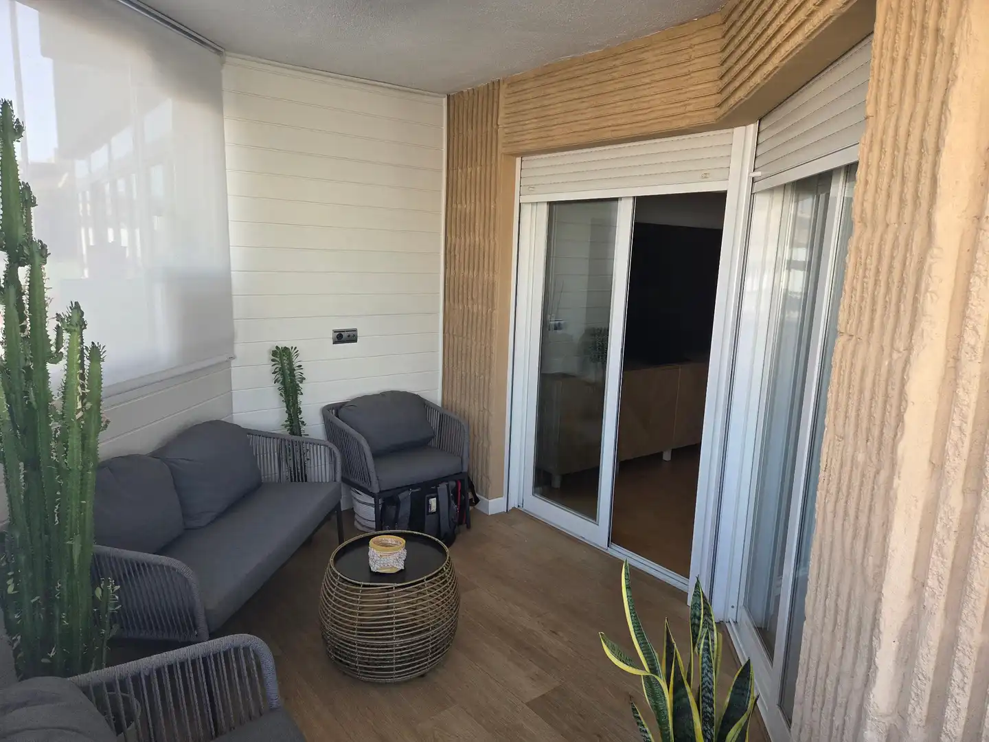 Terrasse von Wohnung zur Miete in Málaga mit Klimaanlage, Parkett und Möbliert