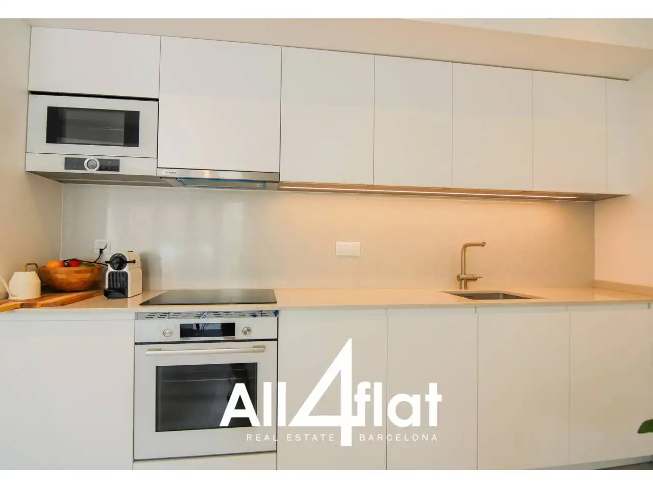 Kitchen of Flat for rent in Barcelona  with Air Conditioner, Heating and Parquet flooring