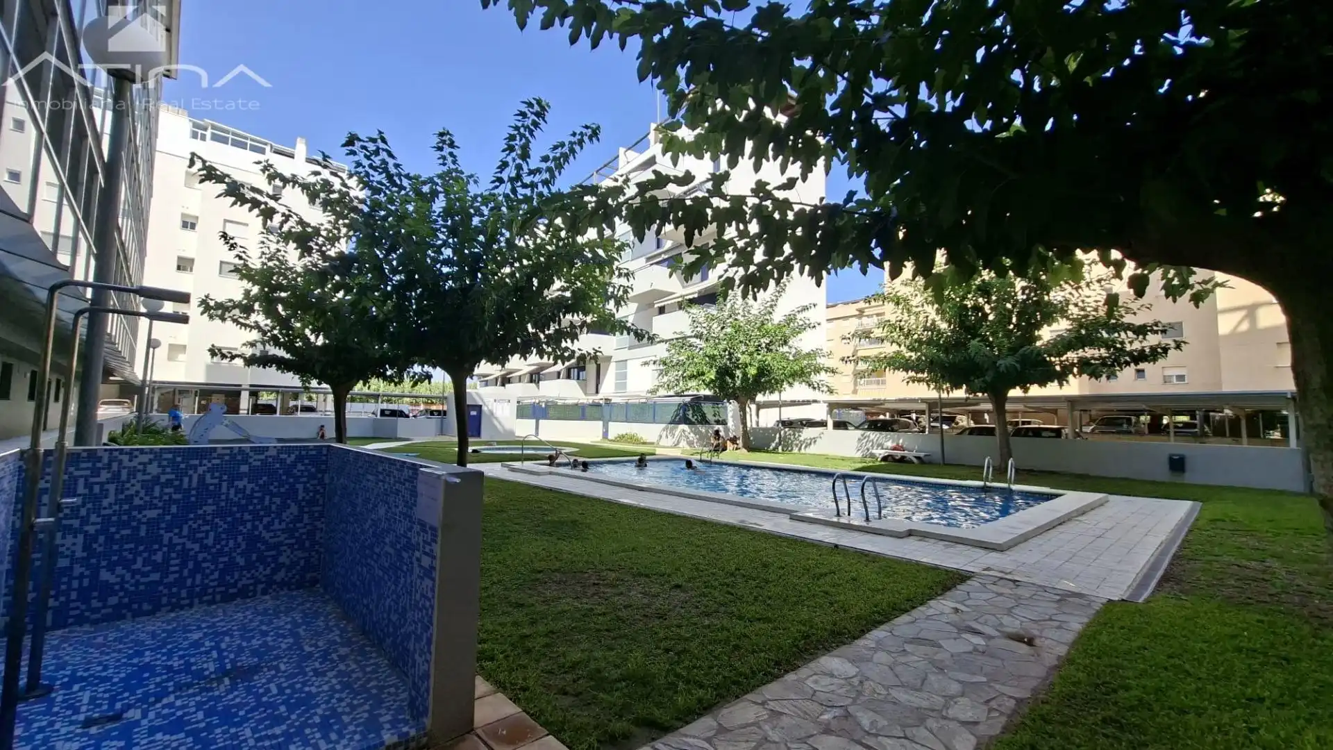 Swimming pool of Apartments for sale in Daimús  with Air Conditioner, Private garden and Furnished