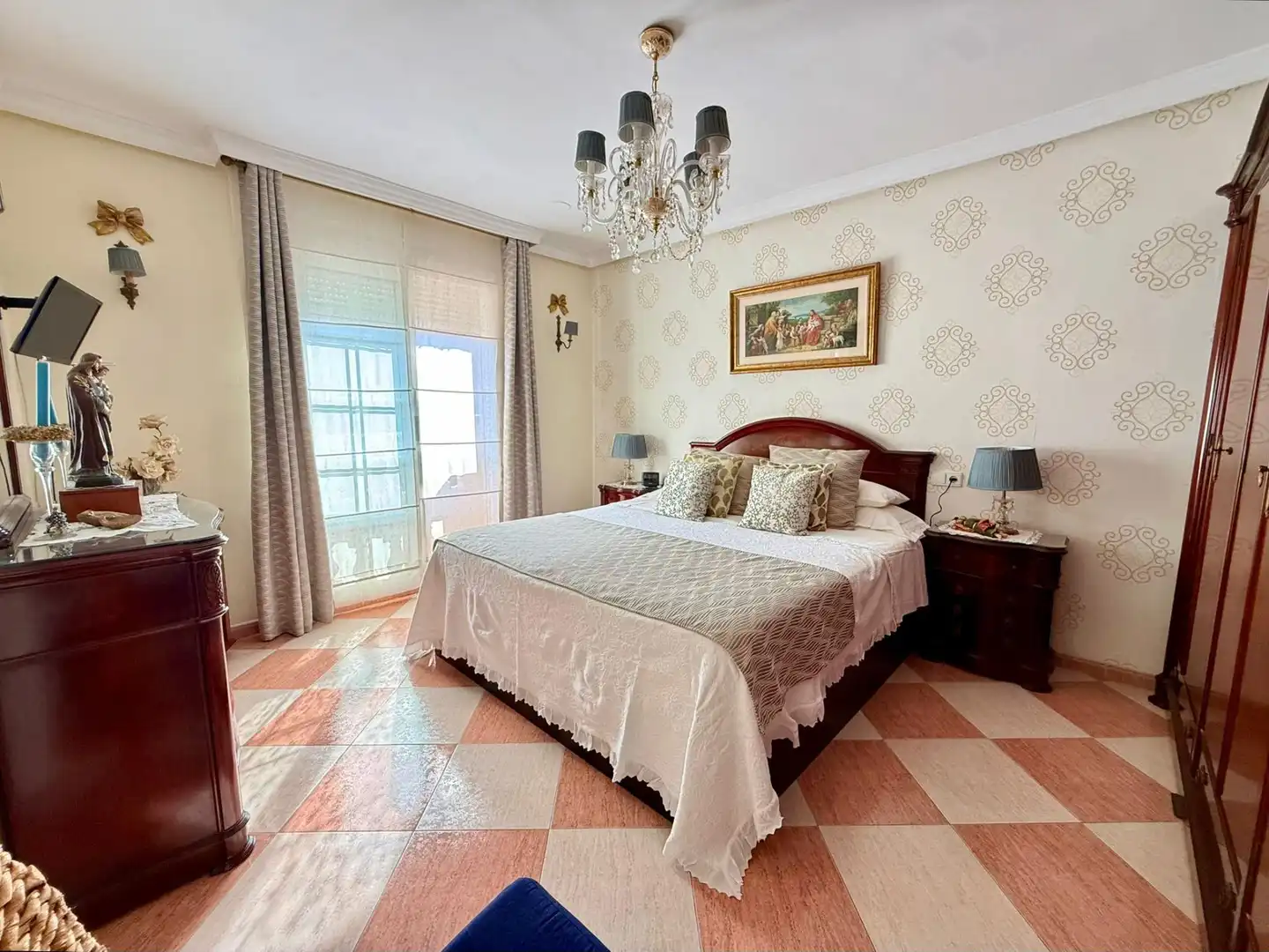 Bedroom of Detached homes for sale in Roquetas de Mar  with Air Conditioner, Balcony and Community pool
