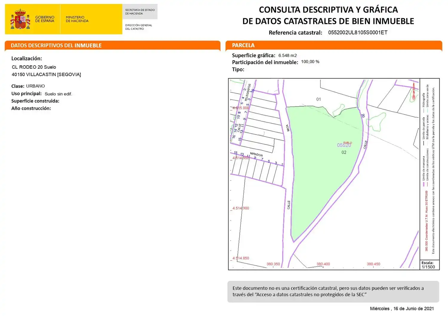 Residencial en venta en Villacastín
