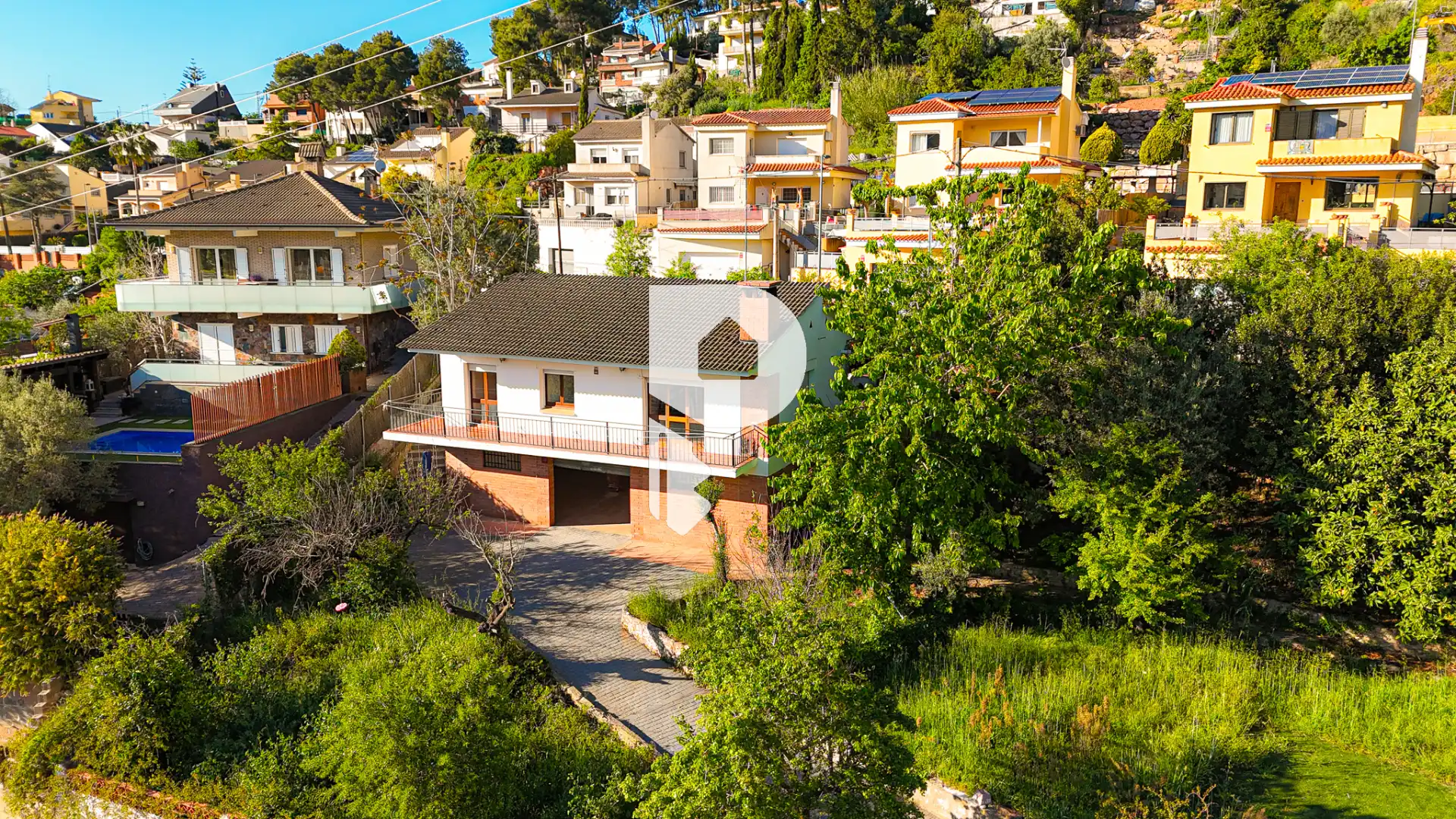 Exterior view of Houses for sale in Vallirana  with Air Conditioner, Heating and Private garden
