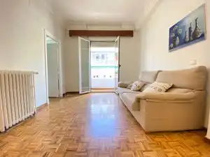 Wohnzimmer von Wohnung zur Miete in Madrid mit Heizung, Möbliert und Ofen