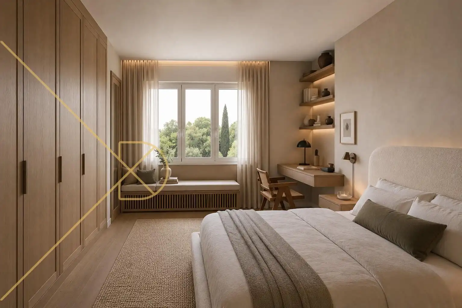 Bedroom of Houses for sale in Sant Just Desvern  with Air Conditioner, Heating and Private garden