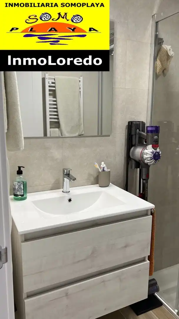 Badezimmer von Wohnung zum Verkauf in Ribamontán al Mar mit Heizung, Privatgarten und Abstellraum
