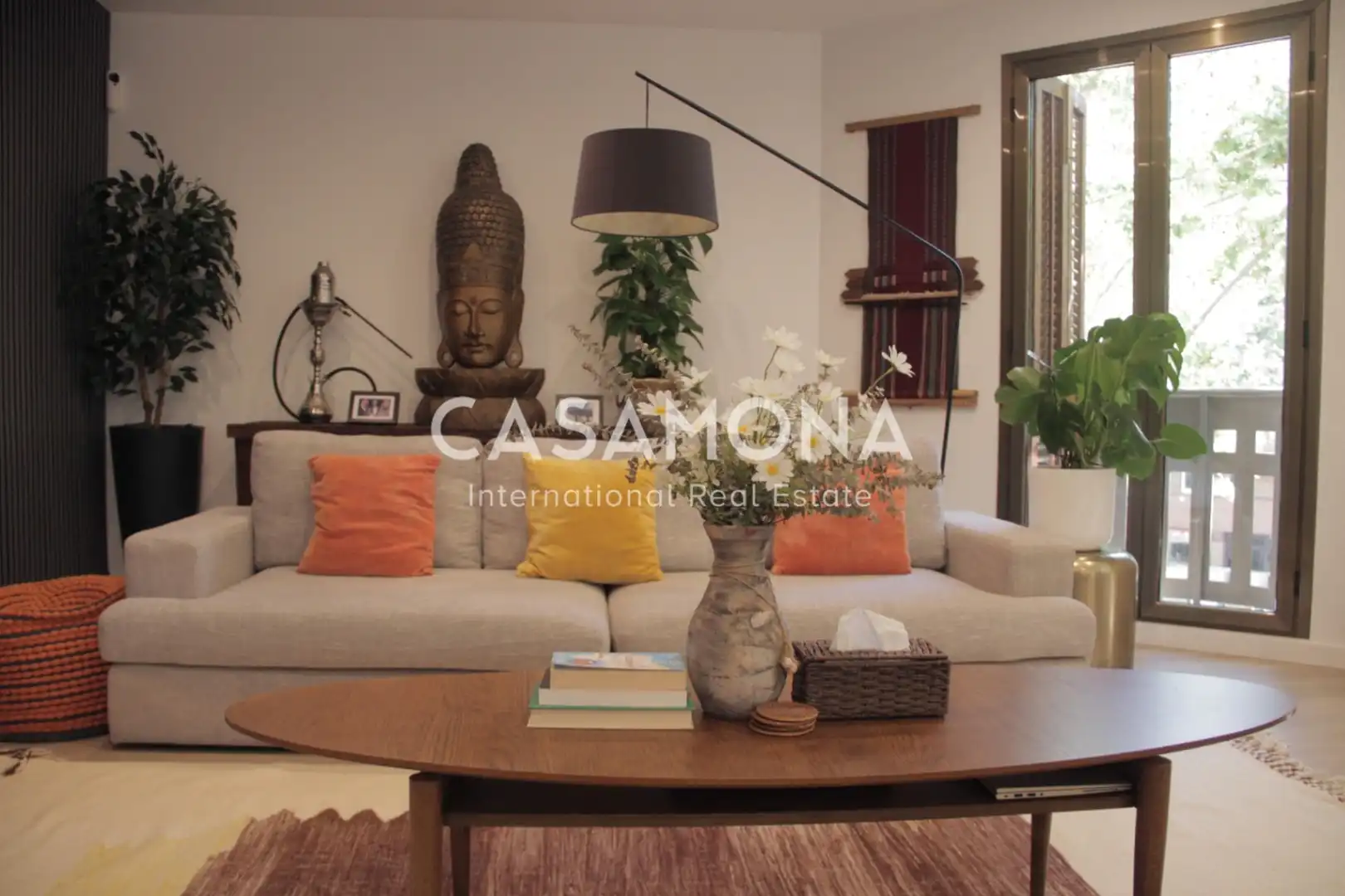 Wohnzimmer von Wohnungen zur Miete in Barcelona mit Klimaanlage, Heizung und Terrasse