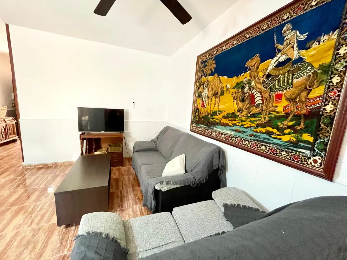 Sala d'estar de Casa o xalet en venda en Roquetas de Mar amb Terrassa i Moblat