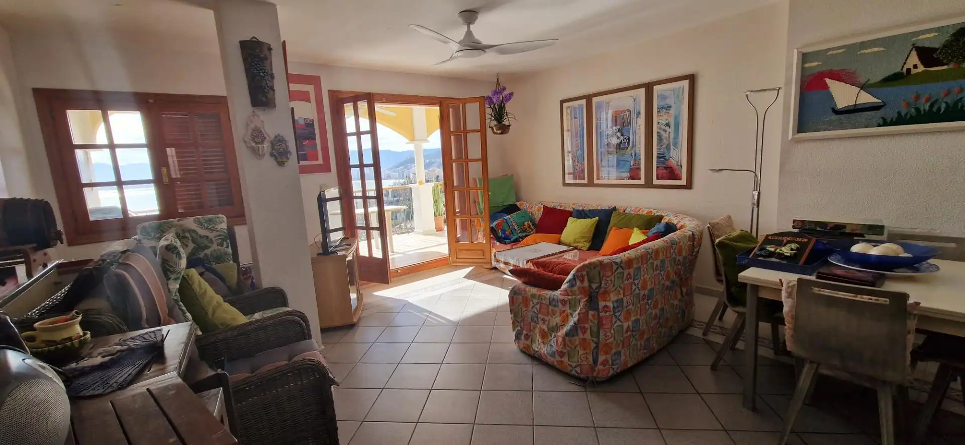 Sala de estar de Piso en venta en Cullera con Jardín privado, Terraza y Amueblado