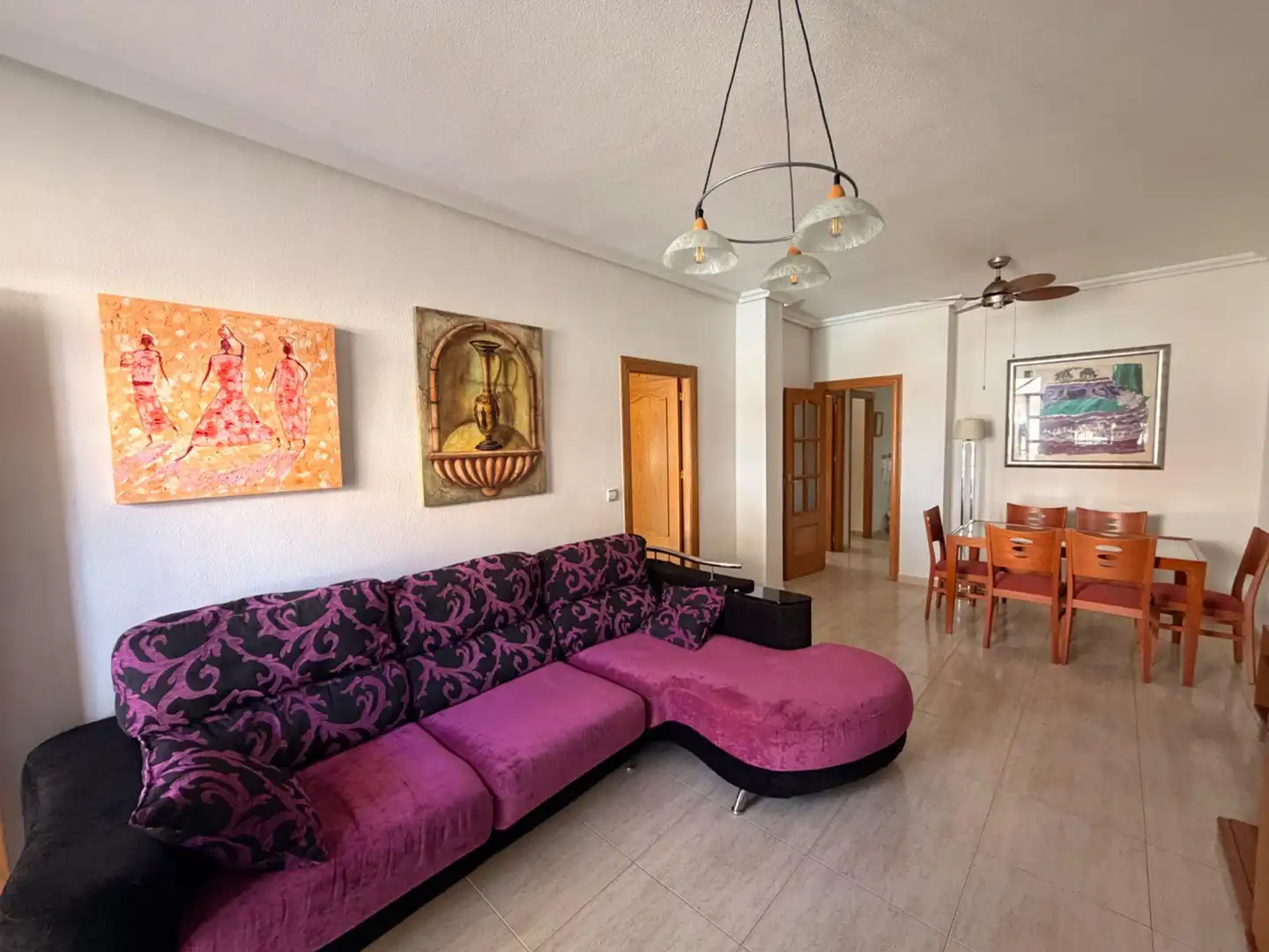 Sala de estar de Planta baja de alquiler en Murcia con Aire acondicionado, Jardín privado y Terraza