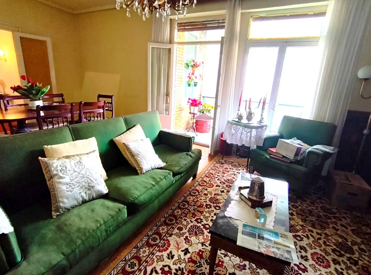 Sala de estar de Piso en venta en Getxo  con Amueblado y Balcón