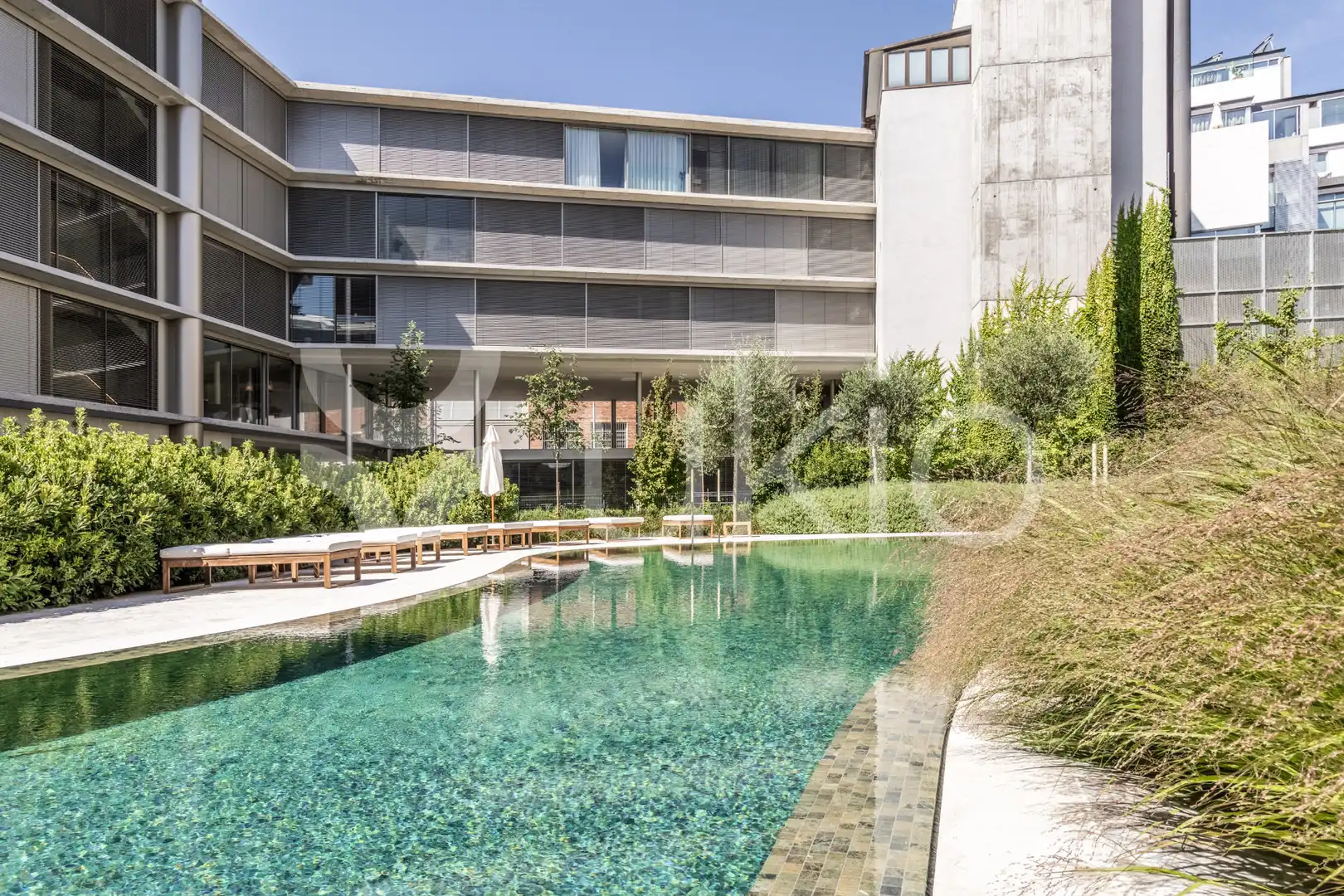 Exterior view of Apartments for rent in Madrid  with Heating, Swimming Pool and Furnished