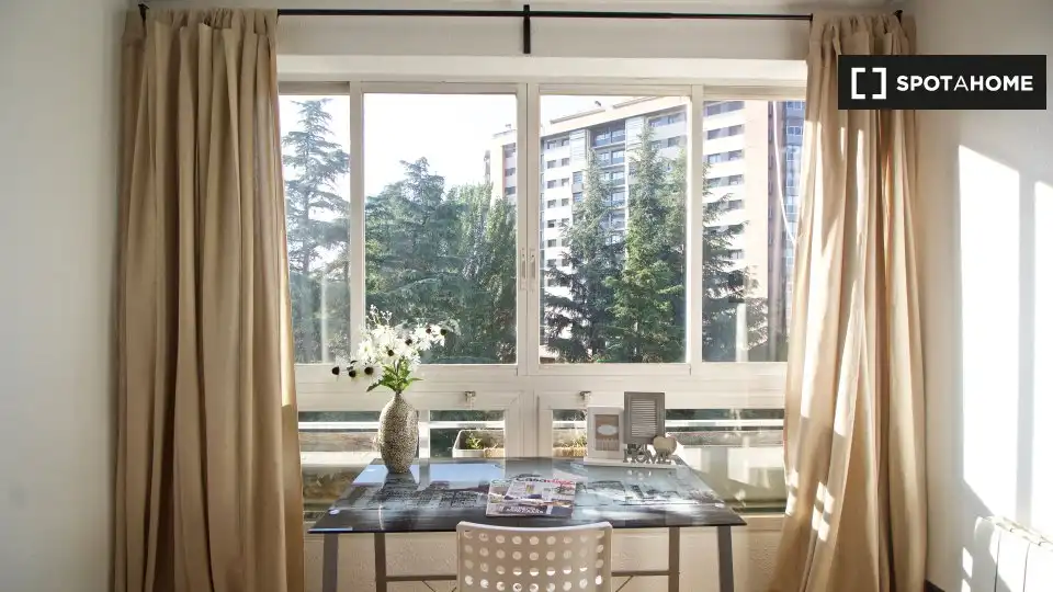 Habitación de Piso de alquiler en Madrid con Aire acondicionado, Calefacción y Amueblado