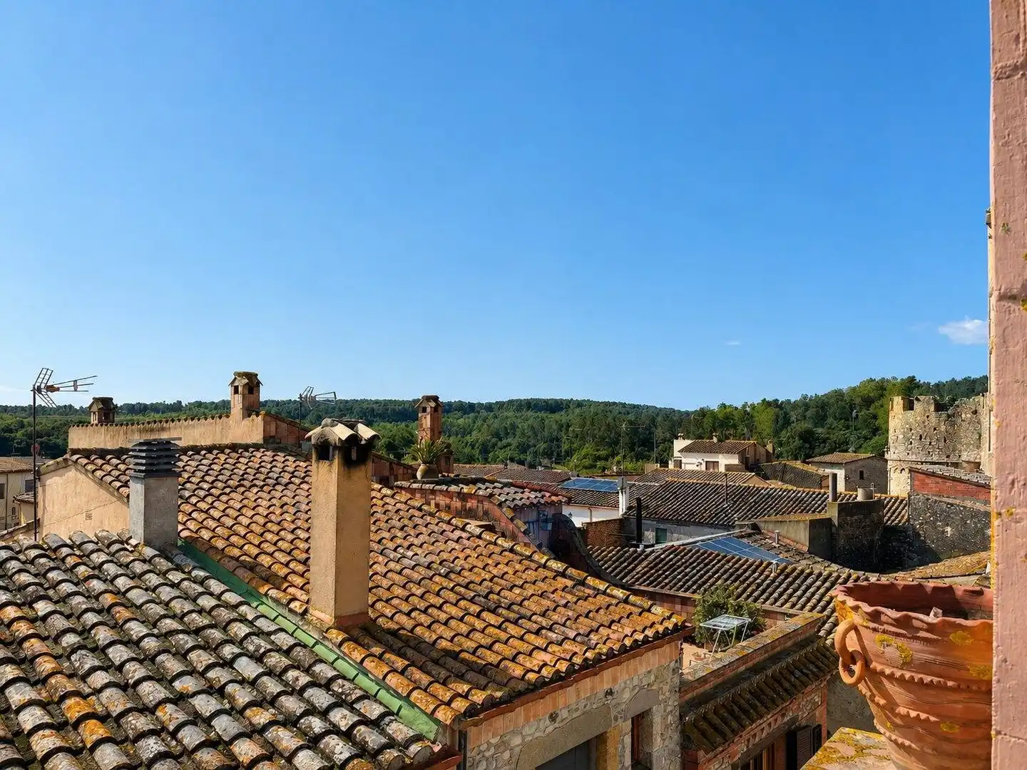 Vista exterior de Finca rústica en venta en Sant Miquel de Fluvià con Calefacción, Amueblado y Balcón