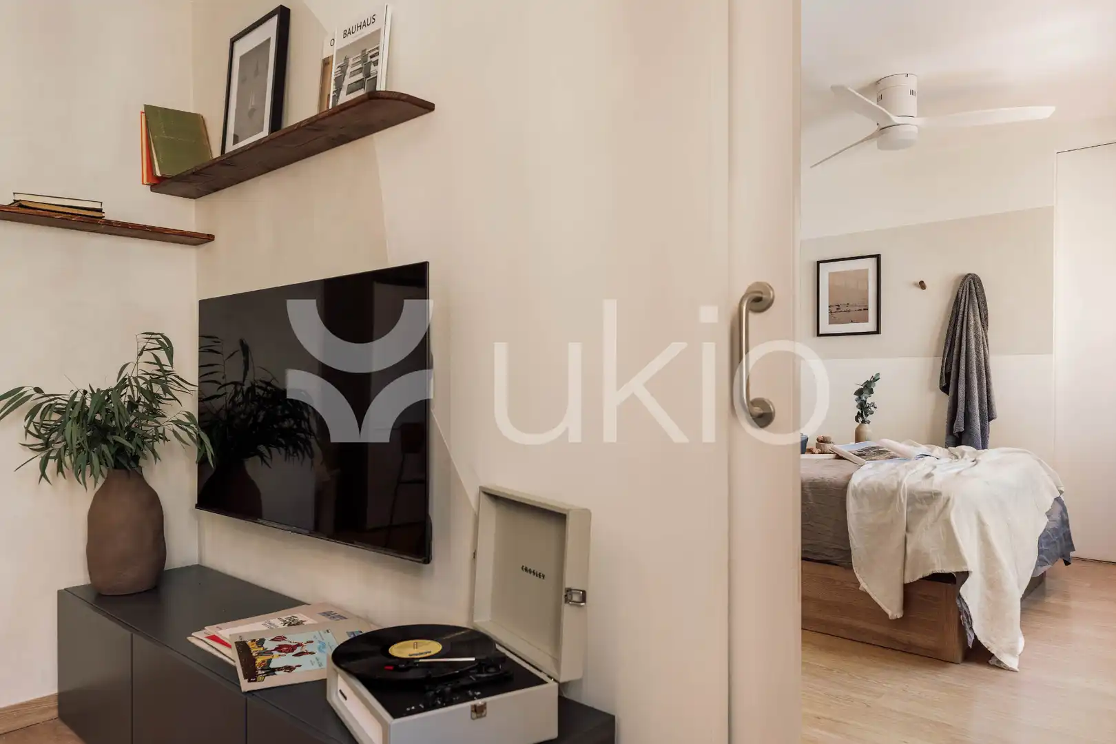 Sala d'estar de Apartament de lloguer en Barcelona amb Aire condicionat, Calefacció i Moblat