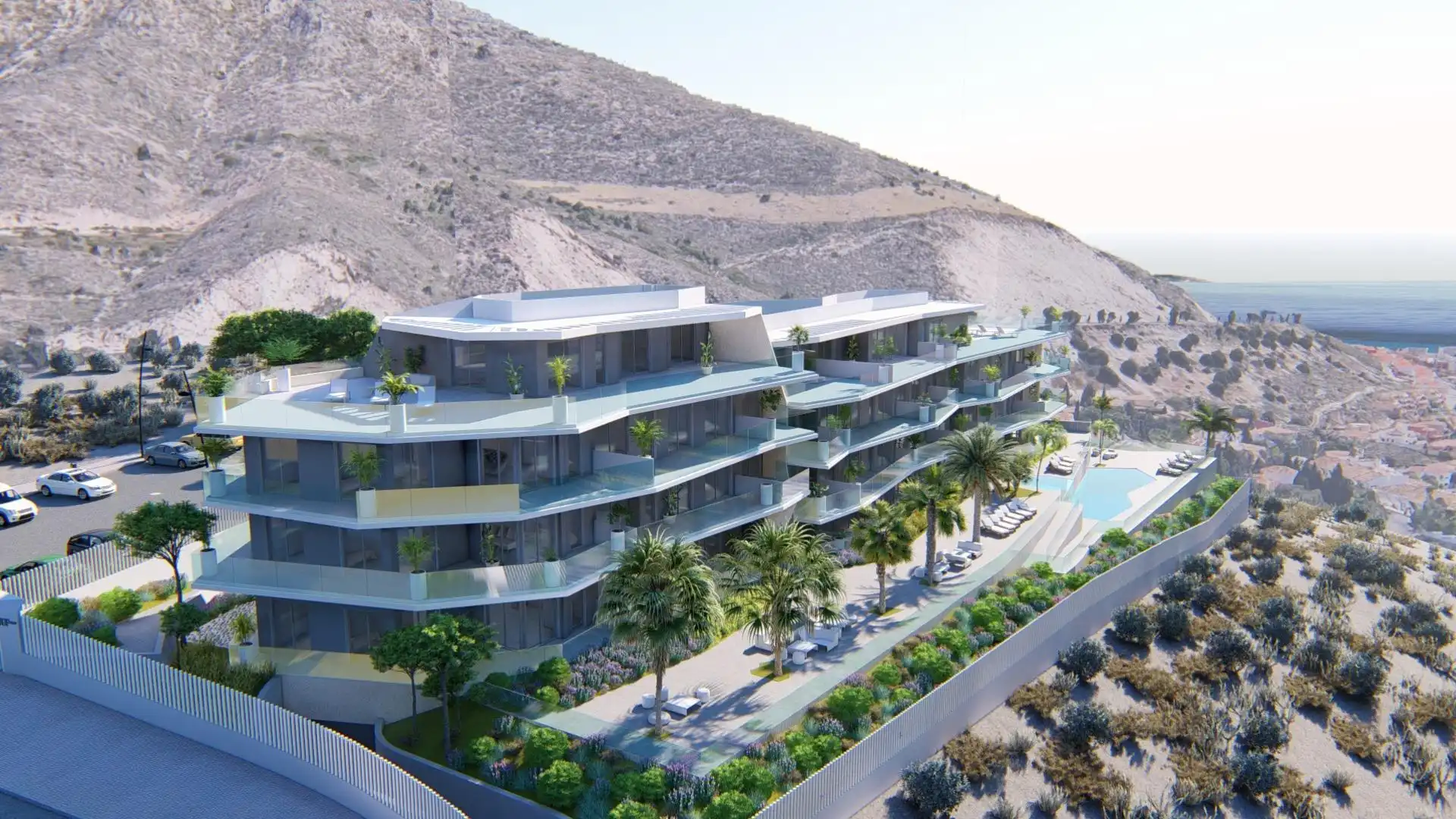 Vista exterior de Ático en venta en Benalmádena con Aire acondicionado, Terraza y Piscina comunitaria