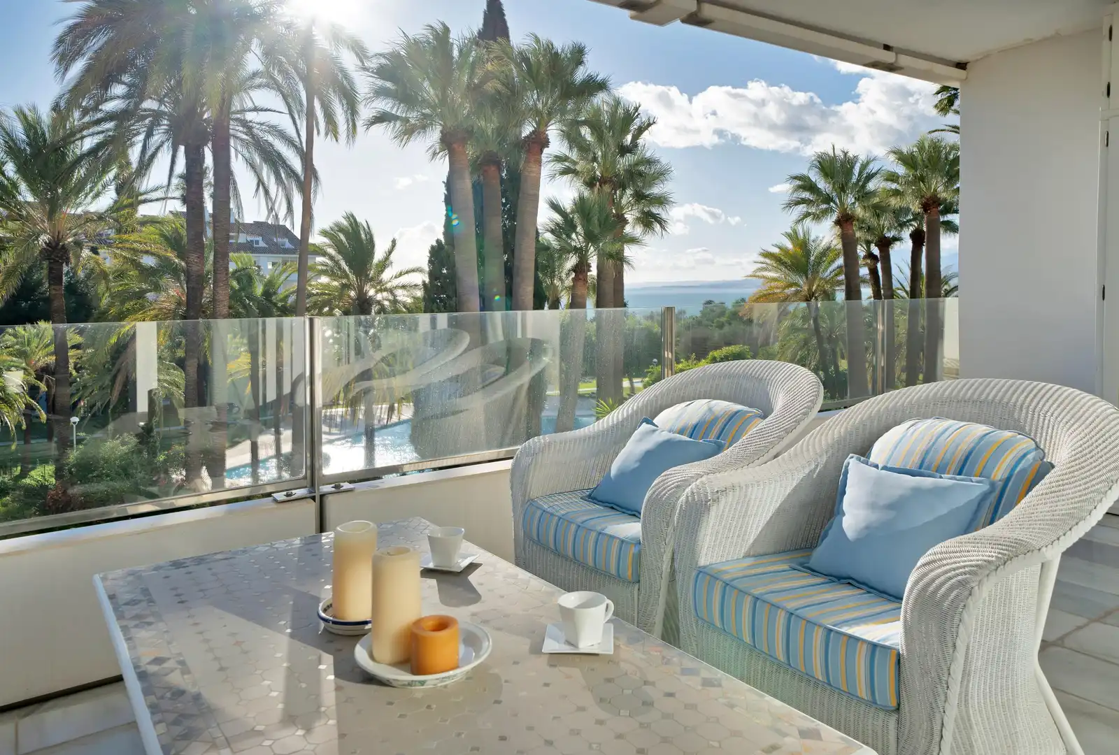 Terraza de Apartamento de alquiler en Marbella con Calefacción, Jardín privado y Amueblado
