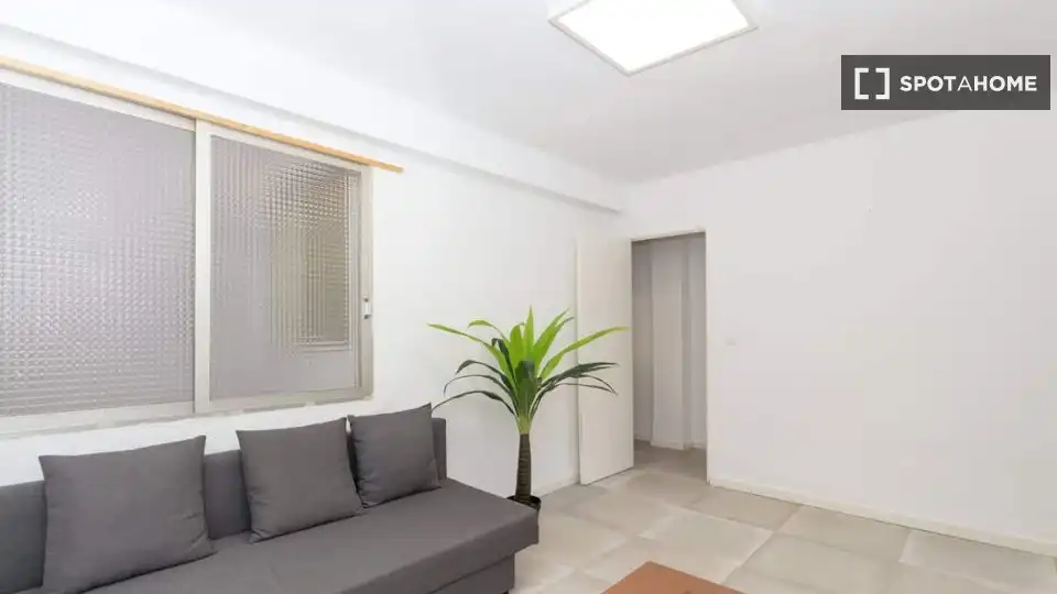Living room of Flat for rent in Valencia  with Air Conditioner, Heating and Furnished