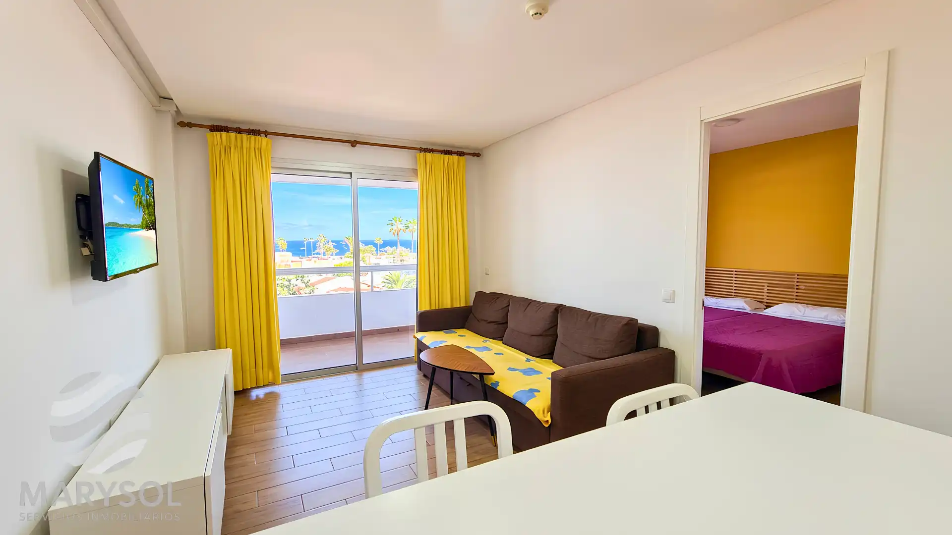Wohnzimmer von Wohnungen zur Miete in San Bartolomé de Tirajana mit Klimaanlage, Terrasse und Möbliert