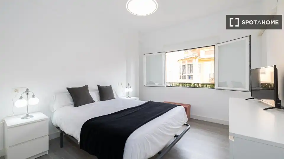 Schlafzimmer von Wohnungen zur untervermieten in Málaga mit Klimaanlage, Terrasse und Möbliert