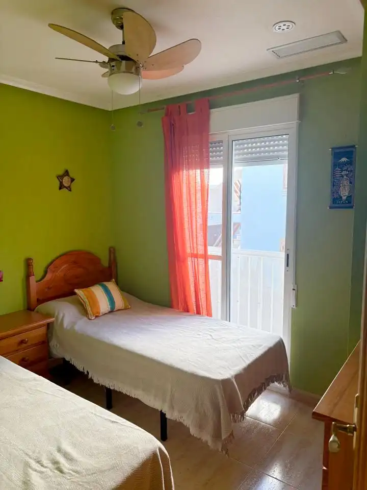 Schlafzimmer von Haus oder Chalet zur Miete in Santa Pola mit Klimaanlage, Terrasse und Balkon