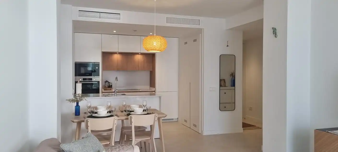 Cuina de Apartament de lloguer en Vélez-Málaga amb Aire condicionat, Calefacció i Terrassa