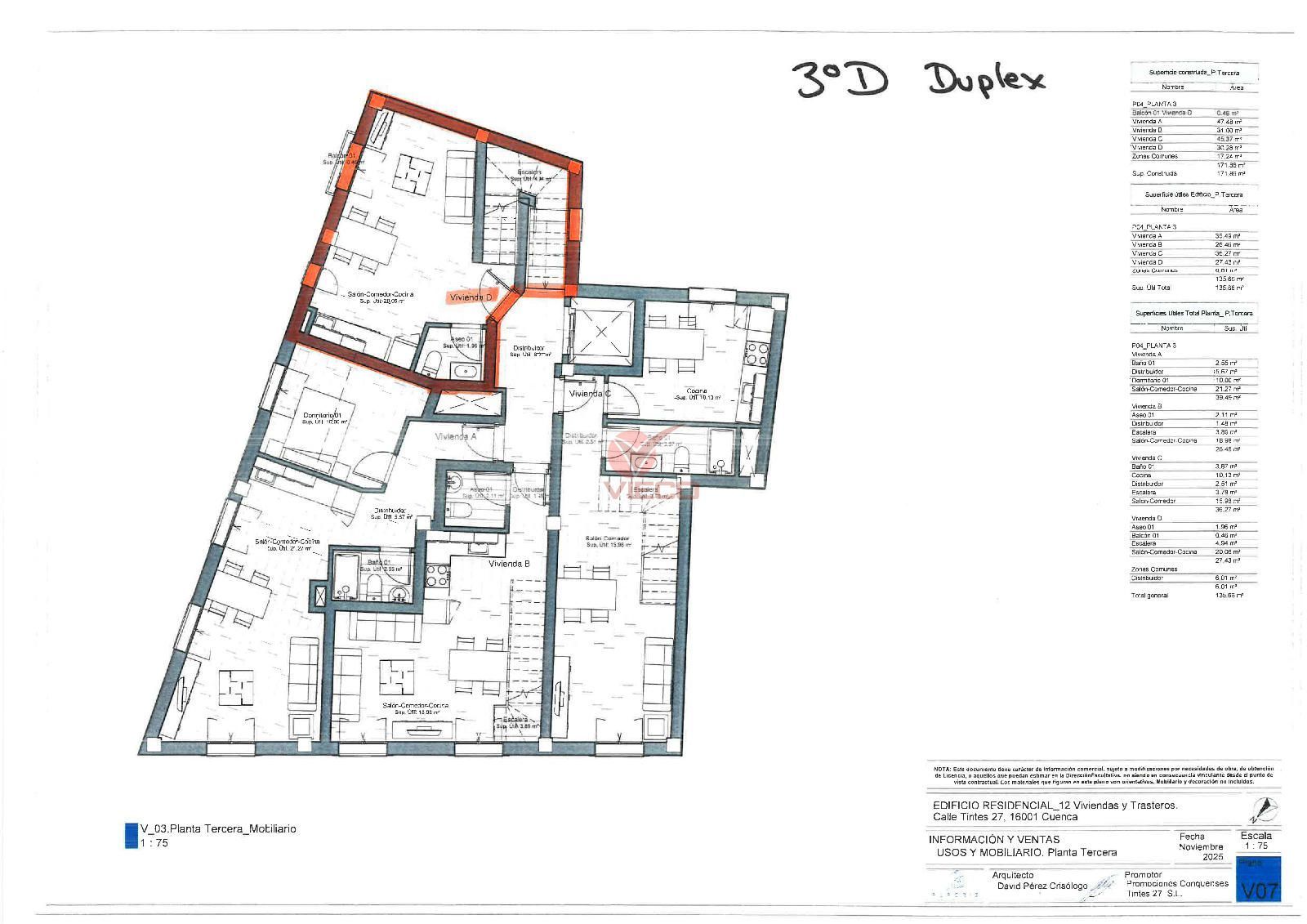 Duplex for sale in Cuenca Capital  with Heating and Storage room