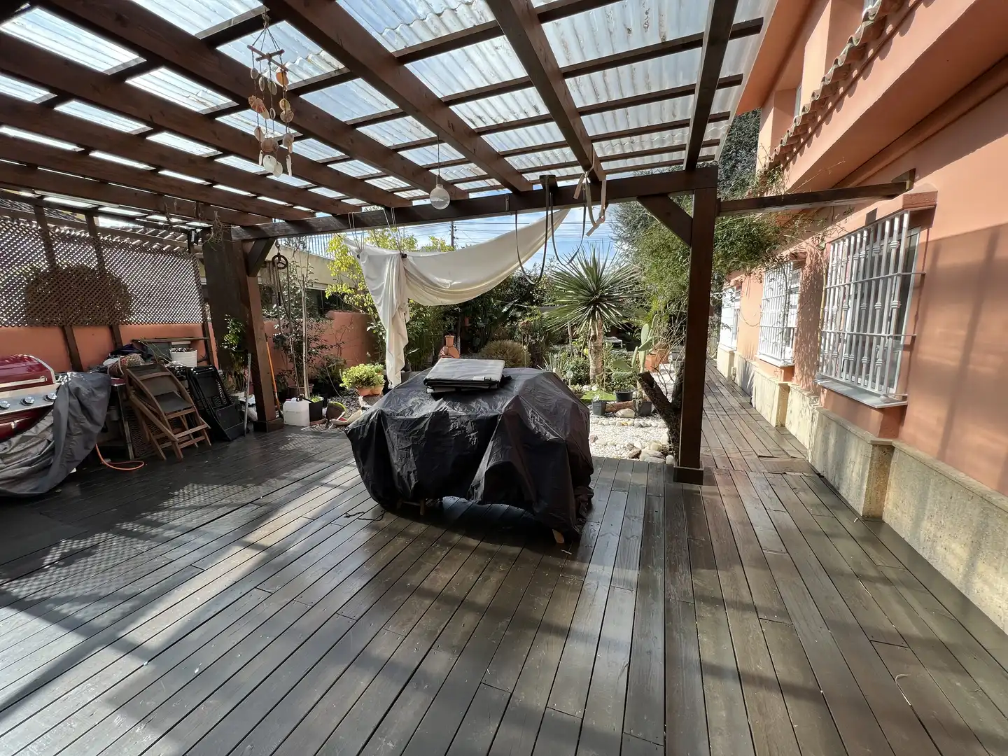 Terrassa de Casa o xalet en venda en El Puerto de Santa María amb Aire condicionat, Jardí privat i Parquet