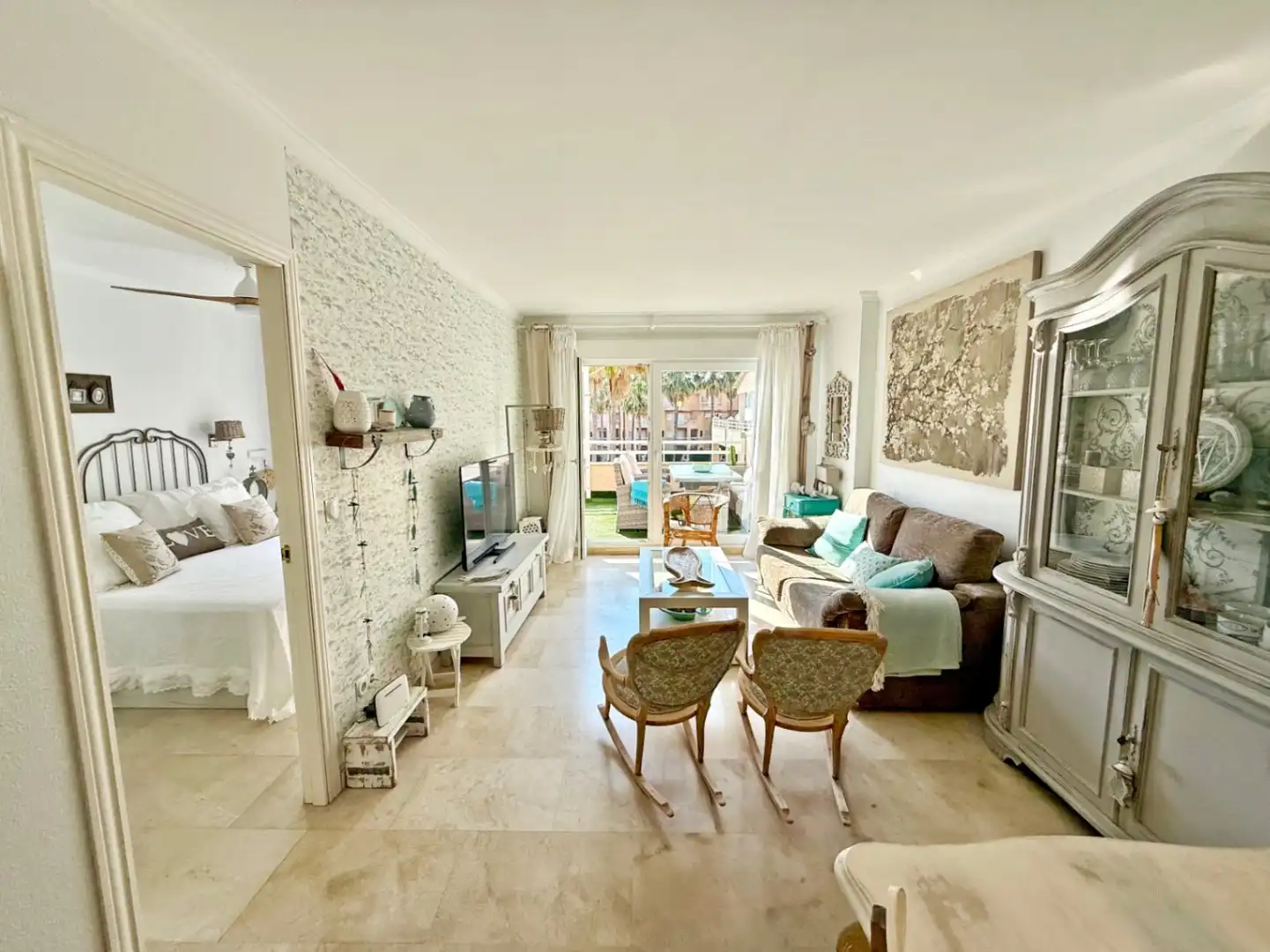 Sala d'estar de Apartament en venda en Dénia amb Aire condicionat, Calefacció i Terrassa